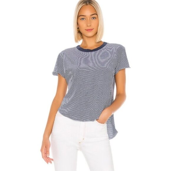 Frank & Eileen Perfect Theo Perfect Tee Striped Size: M Gray/White - Picture 10 of 14